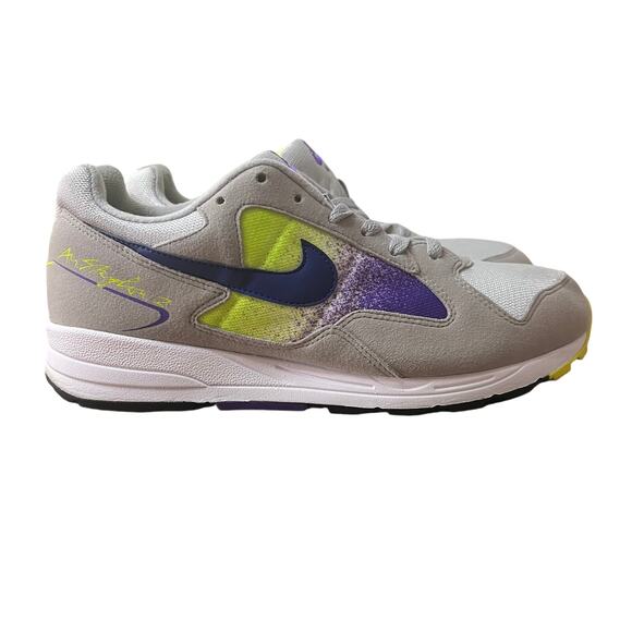 Nike Air Skylon 2 Men’s Size 9.5 Gray Volt Purple Retro Running Sneakers A01551- - Picture 5 of 14